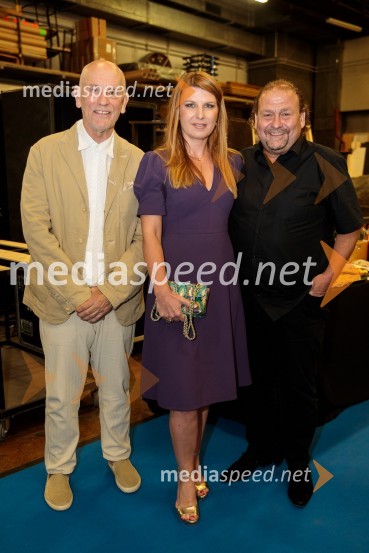  John Malkovich, igralec;  Janja Lamberger;  Darko  Brlek, direktor in umetniški vodja, Festival LjubljanaGlasbeni kritik John Malkovich, Festival Ljubljana 2022