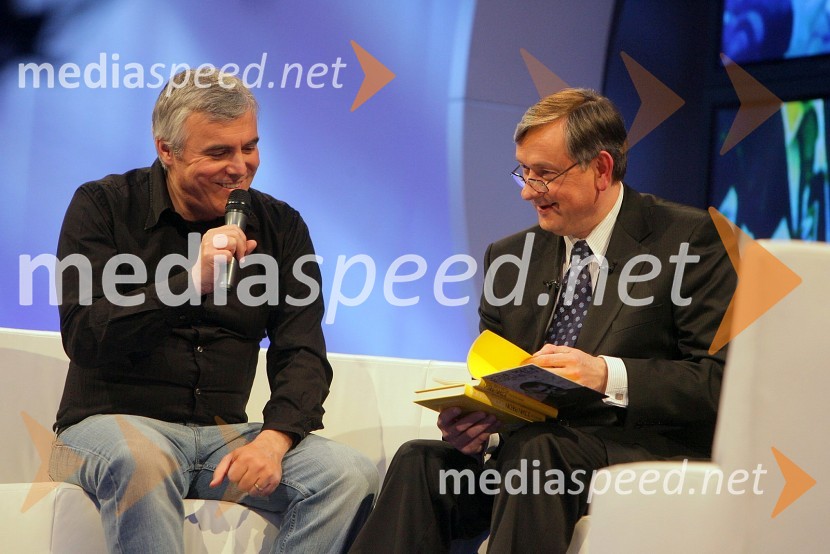 Zoran Predin, pevec in dr. Danilo Türk, predsednik Republike SlovenijePredsednik malo drugače, snemanje oddaje na RTS