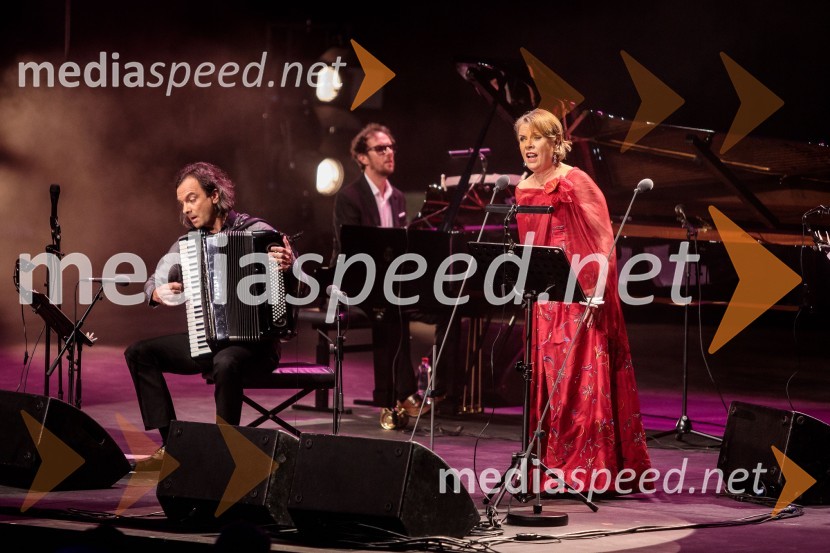  Marko Hatlak, glasbenik;  Marko Črnčec, klaviaturist;  Bernarda Fink Inzko, pevka100 let Astorja Piazzolle, MARKO HATLAK & FUNtango, Festival Ljubljana