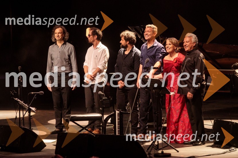  Marko Hatlak, glasbenik;  Marko Črnčec, klaviaturist;  Luka Herman Gaiser, kontrabas;  Benjamin Ziervogel, violinist;  Bernarda Fink Inzko, pevka;  Marcos Fink, operni pevec100 let Astorja Piazzolle, MARKO HATLAK & FUNtango, Festival Ljubljana