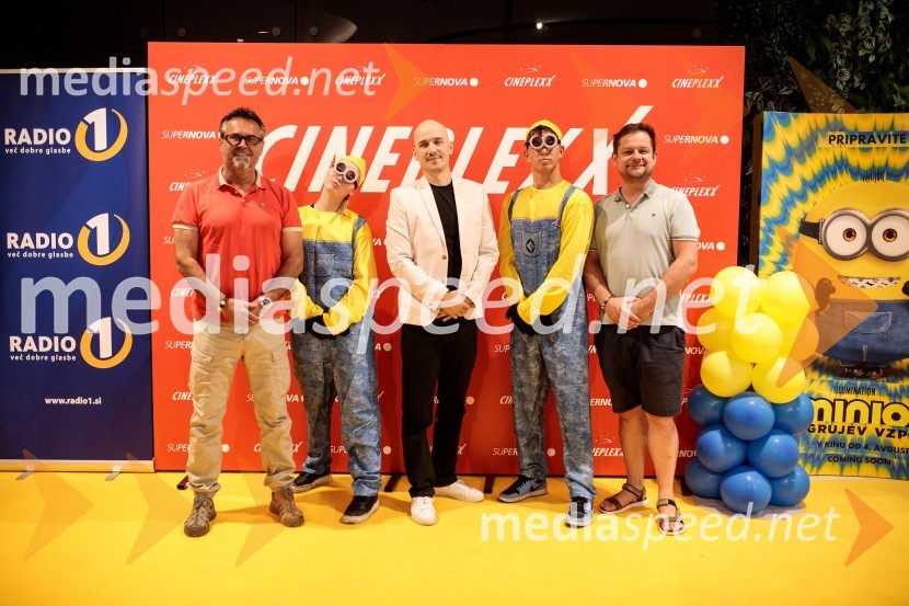  Jernej Kuntner, igralec;  Matevž Mueller, sinhronizator;  Primož Forte, igralecMala rumena bitja s hlačami na naramnice napolnila Cineplexx