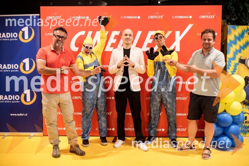  Jernej Kuntner, igralec;  Matevž Mueller, sinhronizator;  Primož Forte, igralecMala rumena bitja s hlačami na naramnice napolnila Cineplexx