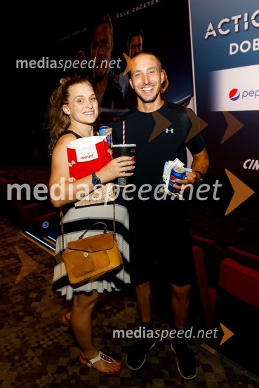  Nina Ogrin, plesalka;  Filip Kržišnik, F&B AcrobaticsHiter kot strel, premiera Cineplexx Ljubljana Rudnik