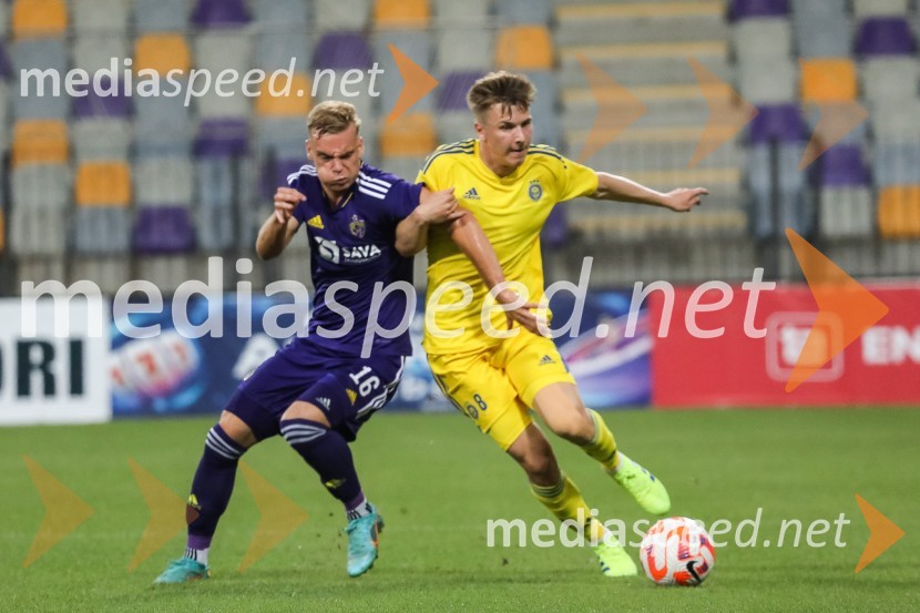  Aljaž Antolin, nogometaš;  Lucas Lingman, nogometaš, HJK HelsinkiNogometna tekma NK Maribor - HJK Helsinki