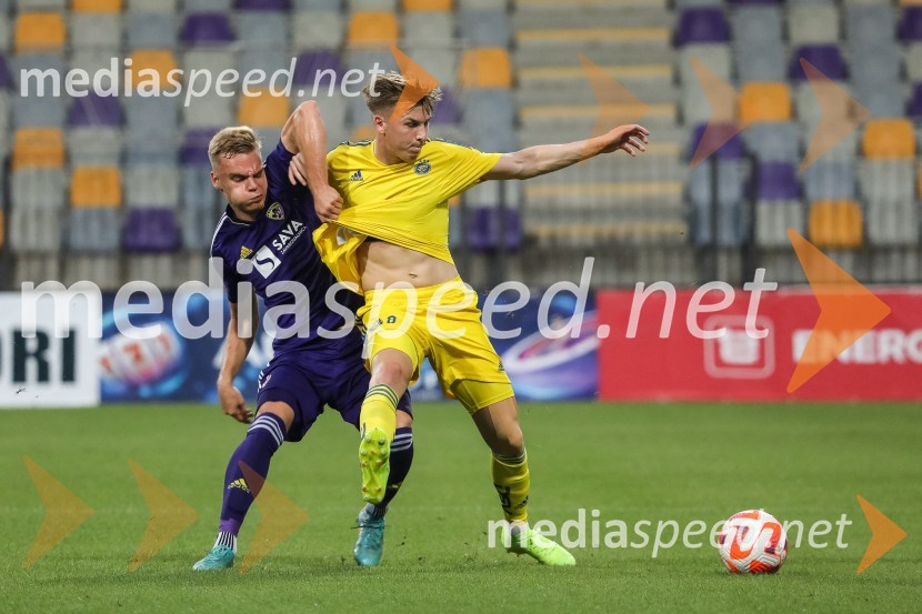  Aljaž Antolin, nogometaš;  Lucas Lingman, nogometaš, HJK HelsinkiNogometna tekma NK Maribor - HJK Helsinki