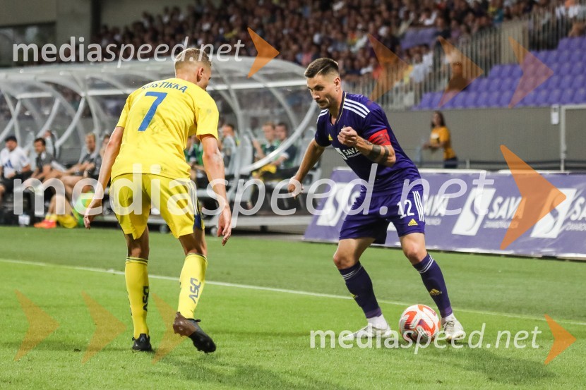  Santeri Hostikka, nogometaš, HJK Helsinki;  Gregor  Sikošek, nogometaš, NK MariborNogometna tekma NK Maribor - HJK Helsinki