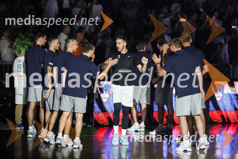 Pripravljalna košarkarska tekma Slovenija - Srbija