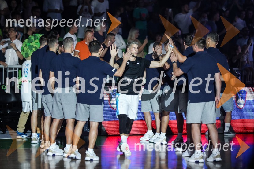 Pripravljalna košarkarska tekma Slovenija - Srbija