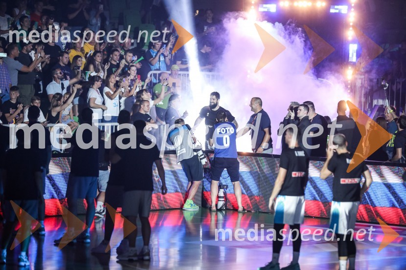 Pripravljalna košarkarska tekma Slovenija - Srbija