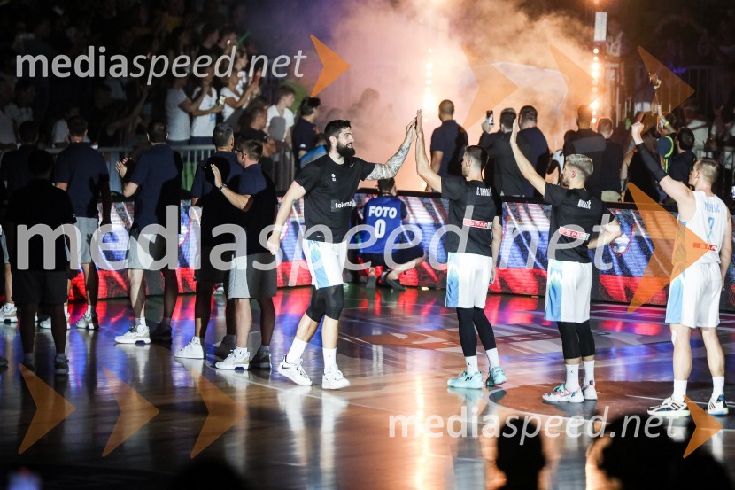 Pripravljalna košarkarska tekma Slovenija - Srbija