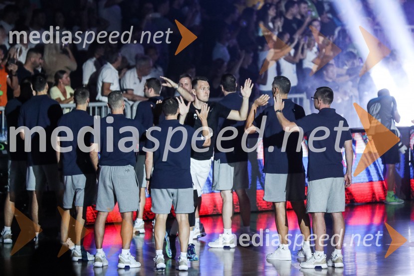 Pripravljalna košarkarska tekma Slovenija - Srbija