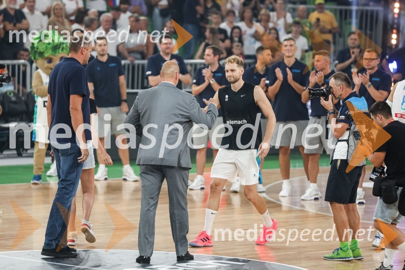 Pripravljalna košarkarska tekma Slovenija - Srbija