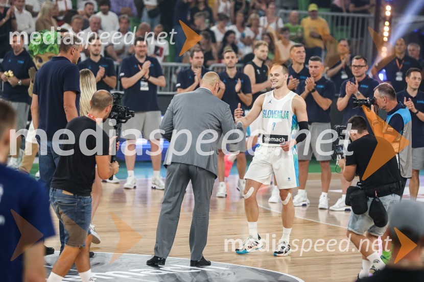 Pripravljalna košarkarska tekma Slovenija - Srbija