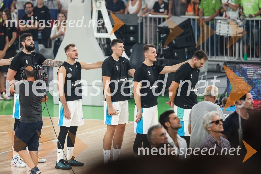 Pripravljalna košarkarska tekma Slovenija - Srbija