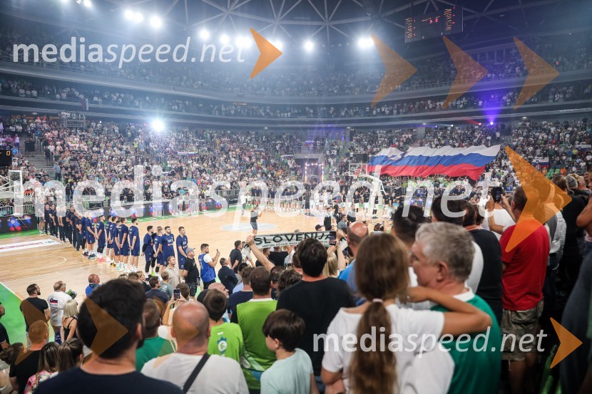 Pripravljalna košarkarska tekma Slovenija - Srbija