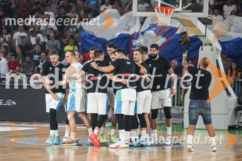 Pripravljalna košarkarska tekma Slovenija - Srbija