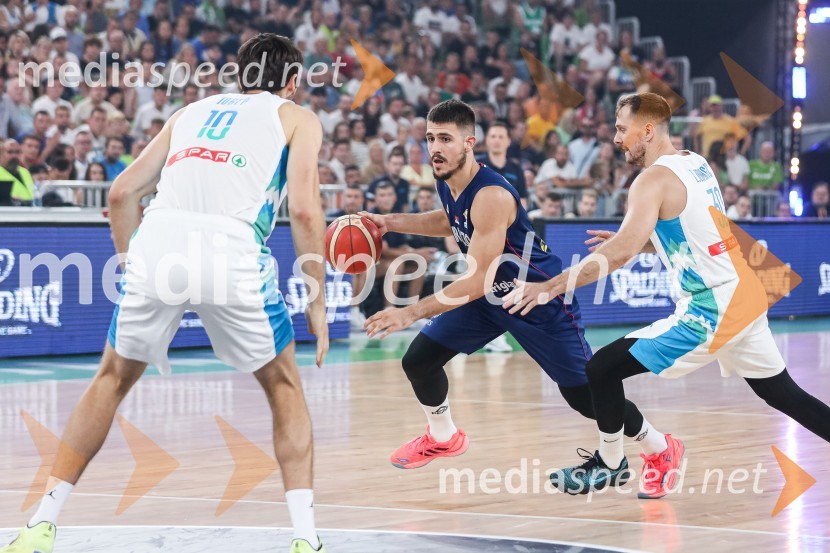 Pripravljalna košarkarska tekma Slovenija - Srbija