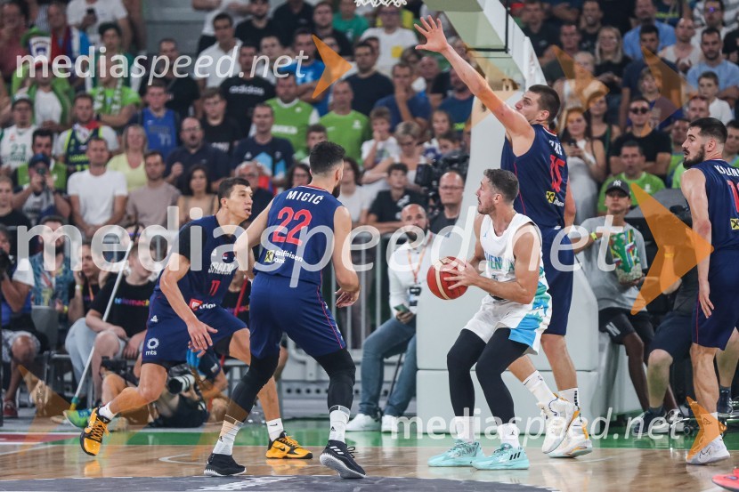 Pripravljalna košarkarska tekma Slovenija - Srbija