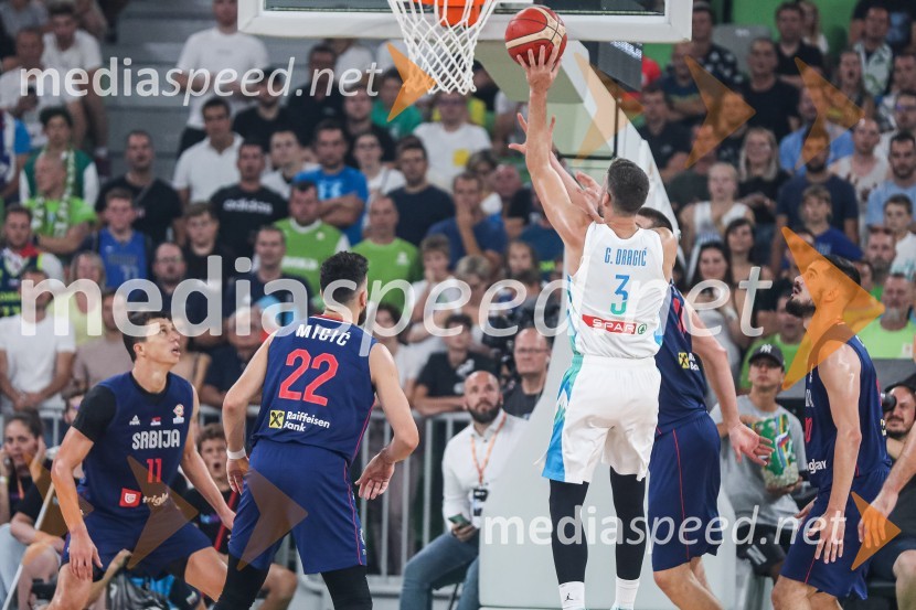 Pripravljalna košarkarska tekma Slovenija - Srbija