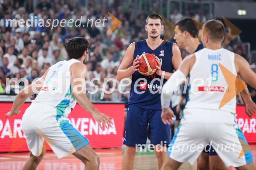 Pripravljalna košarkarska tekma Slovenija - Srbija