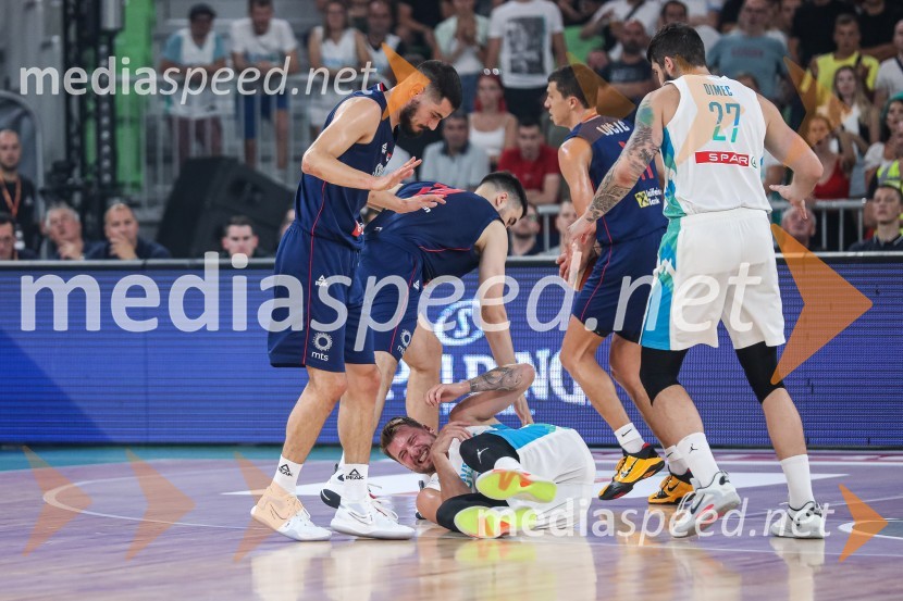 Pripravljalna košarkarska tekma Slovenija - Srbija