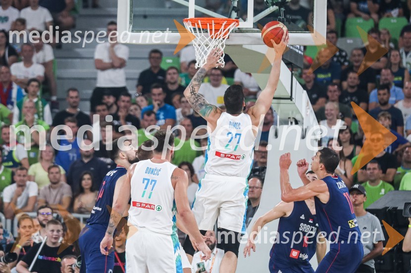 Pripravljalna košarkarska tekma Slovenija - Srbija