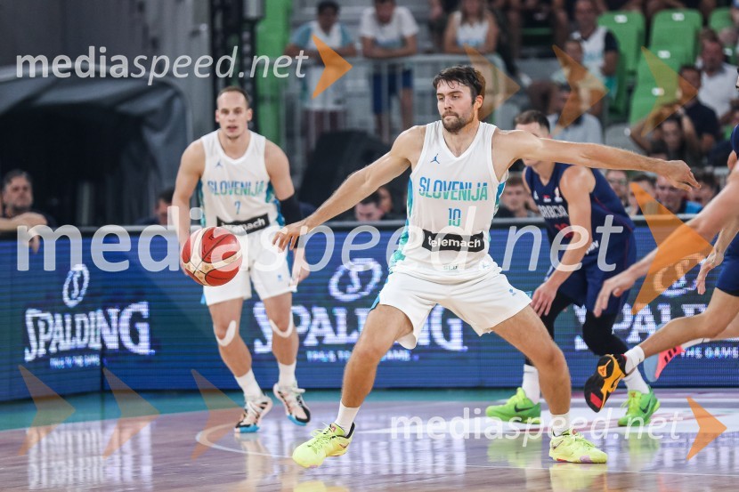 Pripravljalna košarkarska tekma Slovenija - Srbija