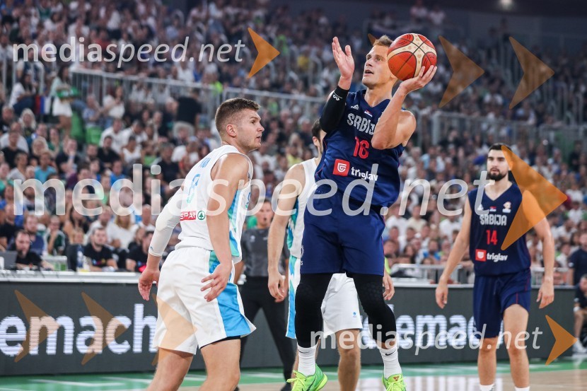 Pripravljalna košarkarska tekma Slovenija - Srbija