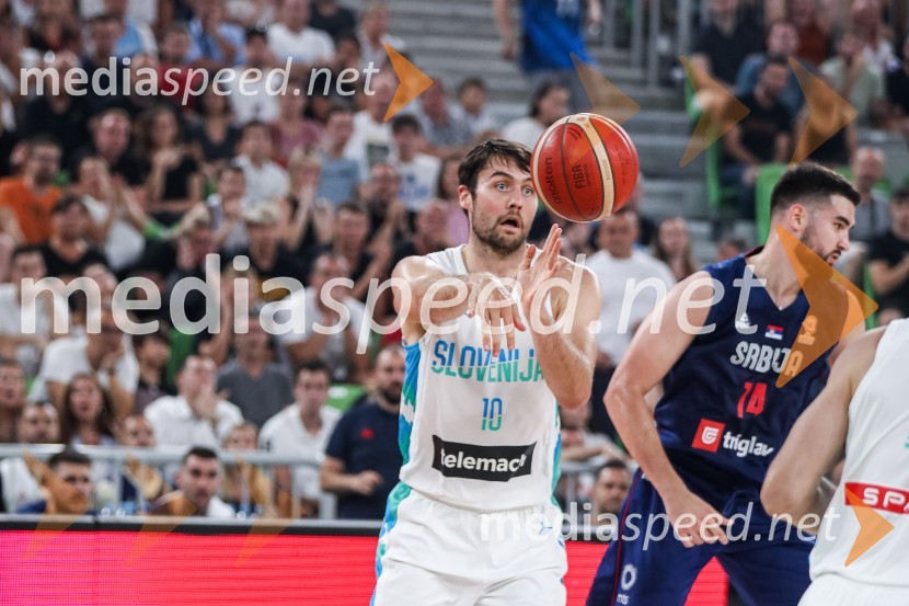 Pripravljalna košarkarska tekma Slovenija - Srbija