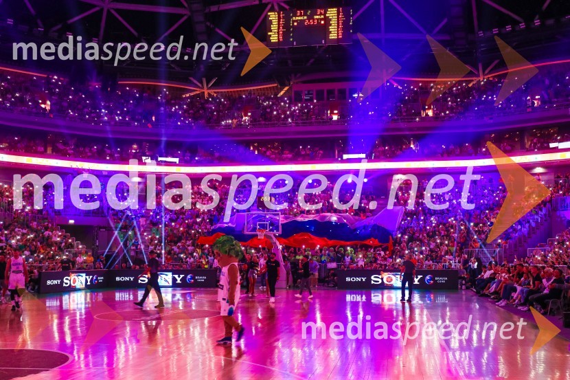 Pripravljalna košarkarska tekma Slovenija - Srbija