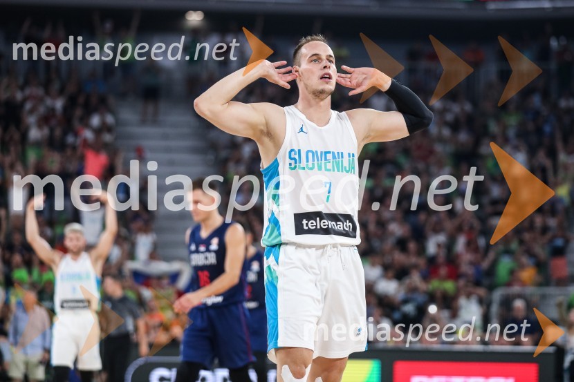 Pripravljalna košarkarska tekma Slovenija - Srbija