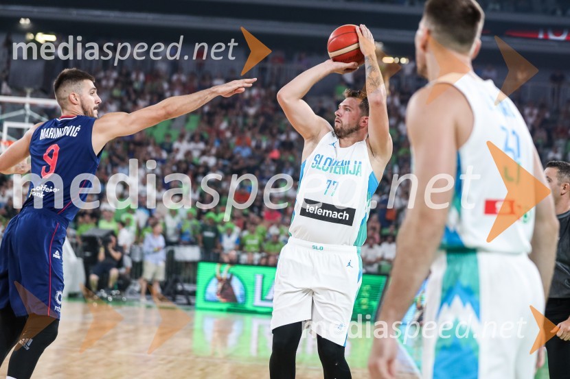 Pripravljalna košarkarska tekma Slovenija - Srbija