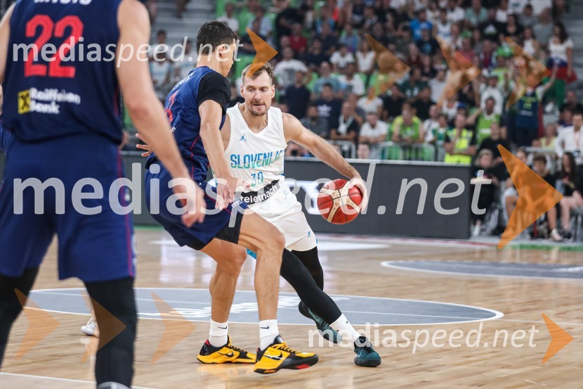 Pripravljalna košarkarska tekma Slovenija - Srbija