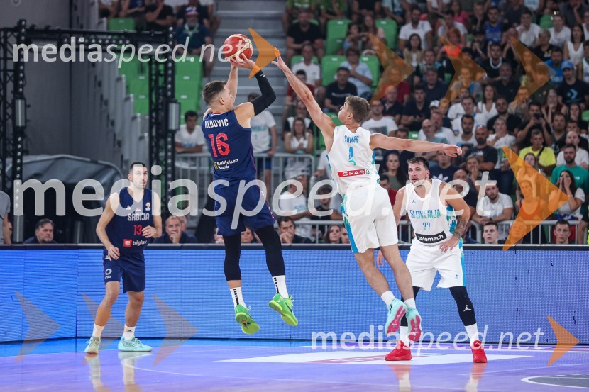 Pripravljalna košarkarska tekma Slovenija - Srbija