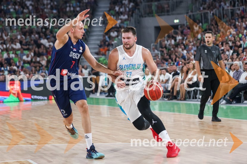 Pripravljalna košarkarska tekma Slovenija - Srbija