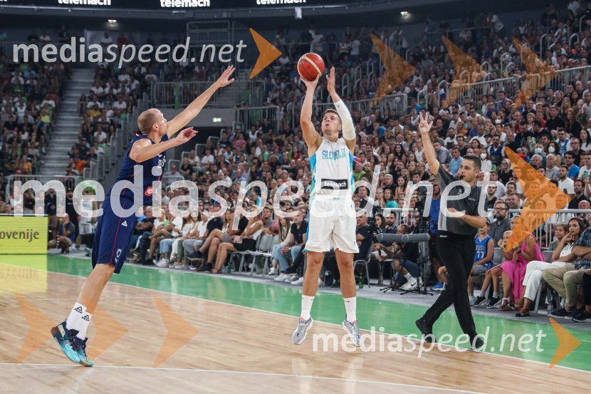 Pripravljalna košarkarska tekma Slovenija - Srbija