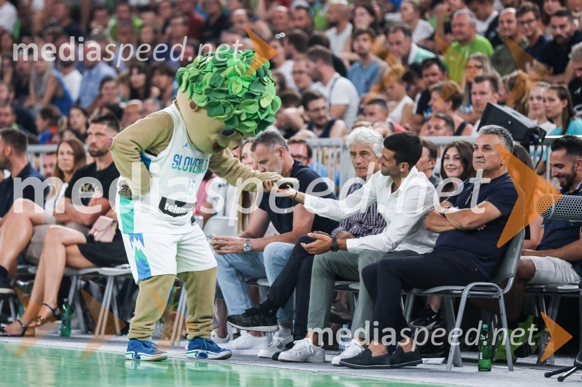  Novak Djoković, tenisač;  Srdjan DjokovićPripravljalna košarkarska tekma Slovenija - Srbija