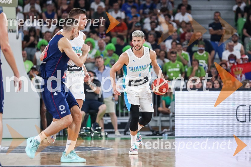 Pripravljalna košarkarska tekma Slovenija - Srbija