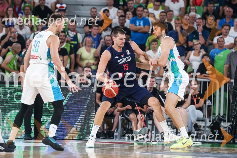 Pripravljalna košarkarska tekma Slovenija - Srbija