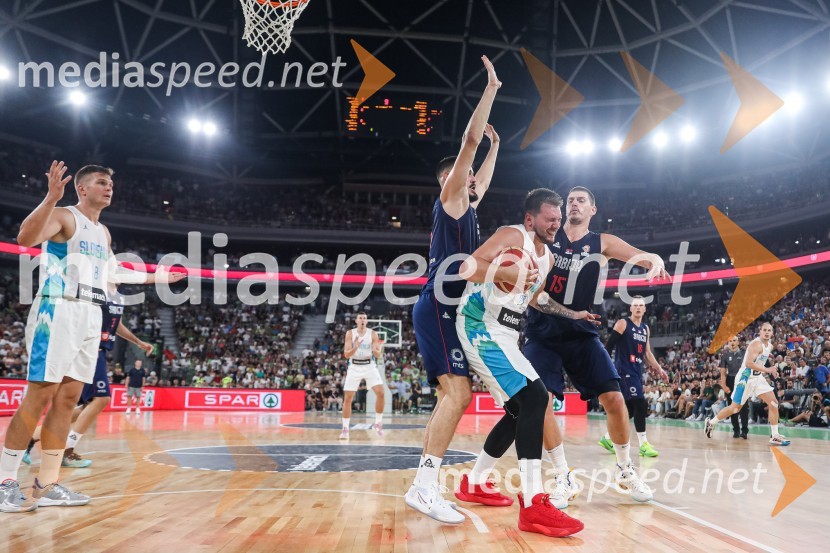 Pripravljalna košarkarska tekma Slovenija - Srbija