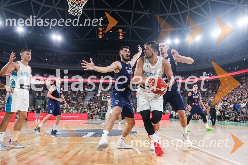 Pripravljalna košarkarska tekma Slovenija - Srbija