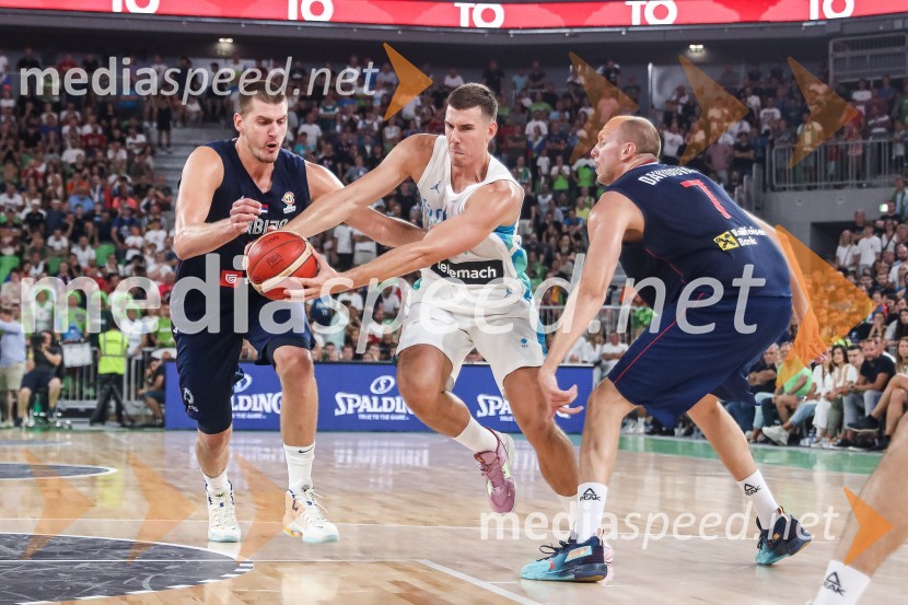 Pripravljalna košarkarska tekma Slovenija - Srbija