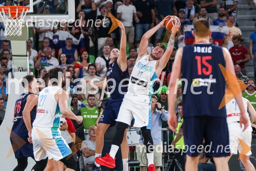 Pripravljalna košarkarska tekma Slovenija - Srbija