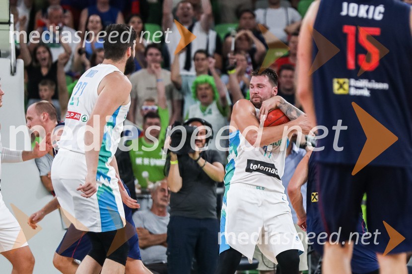 Pripravljalna košarkarska tekma Slovenija - Srbija