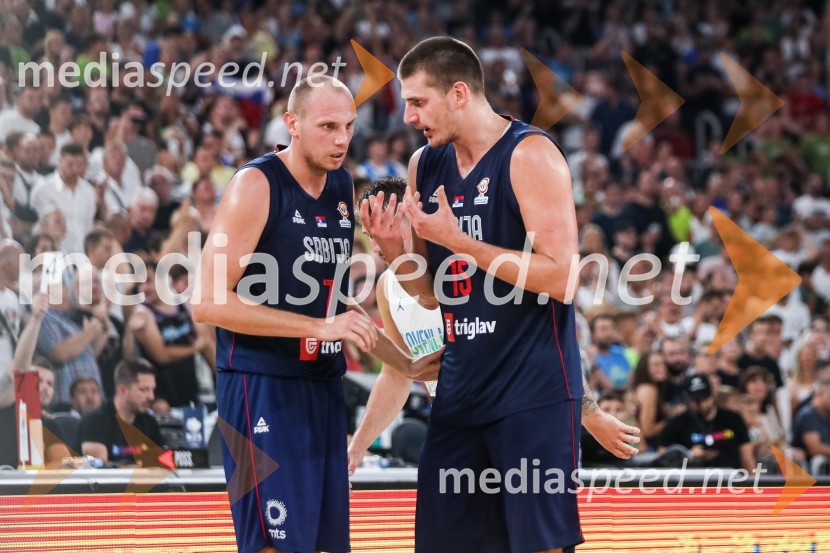 Pripravljalna košarkarska tekma Slovenija - Srbija