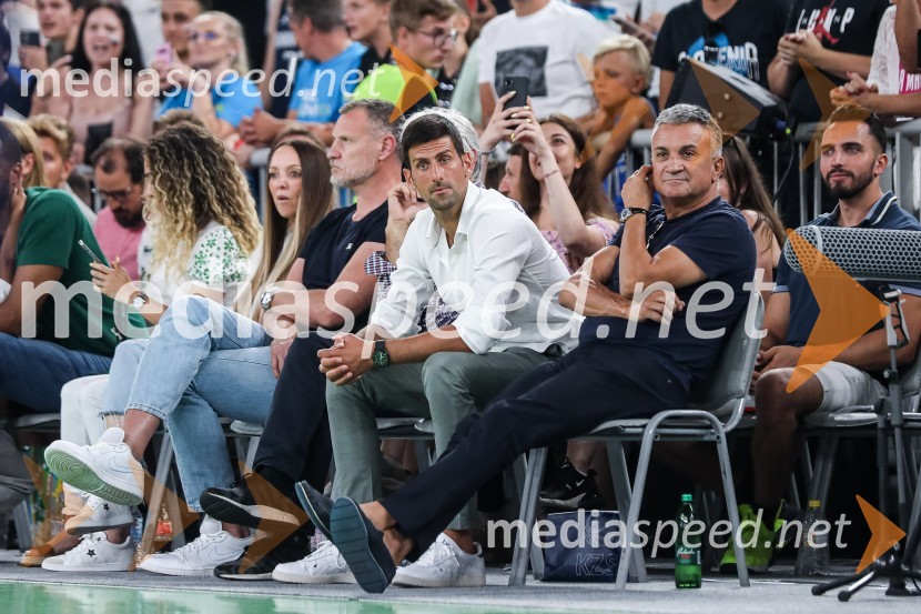  Radovan  Trifunović, košarkarski trener;  Novak Djoković, tenisač;  Srdjan DjokovićPripravljalna košarkarska tekma Slovenija - Srbija