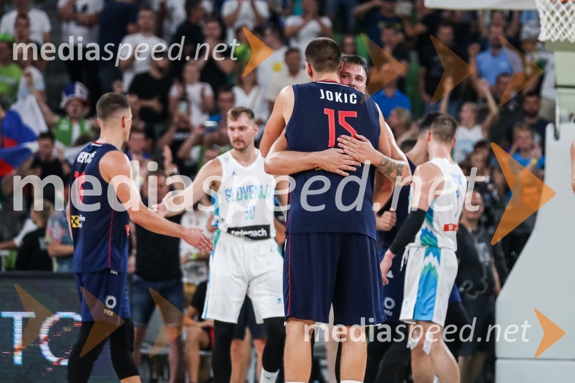 Pripravljalna košarkarska tekma Slovenija - Srbija