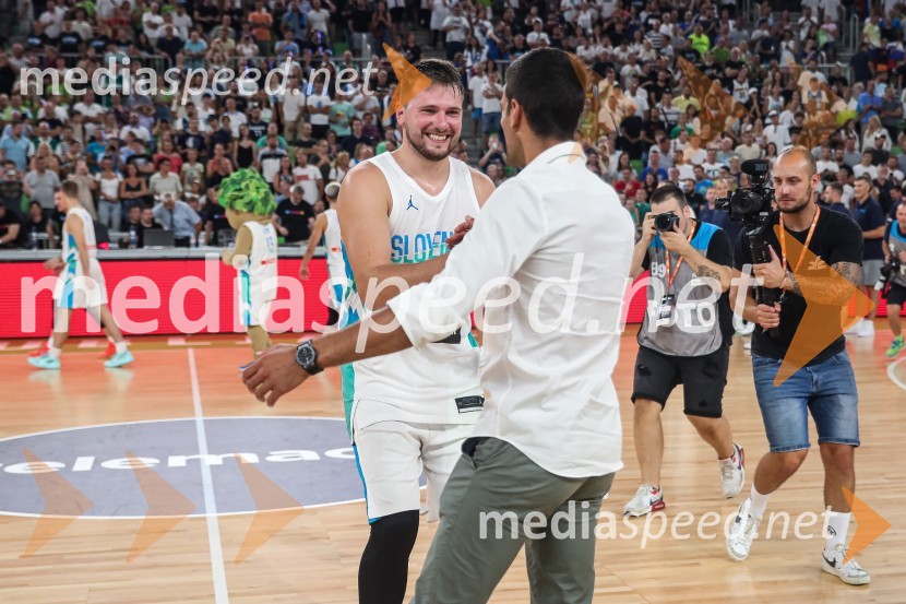  Luka  Dončić, košarkar;  Novak Djoković, tenisačPripravljalna košarkarska tekma Slovenija - Srbija