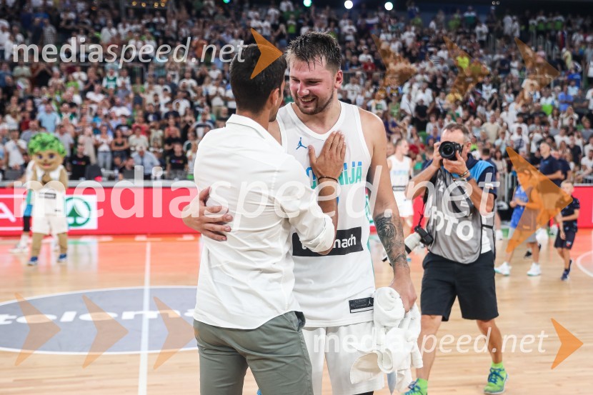  Novak Djoković, tenisač;  Luka  Dončić, košarkarPripravljalna košarkarska tekma Slovenija - Srbija