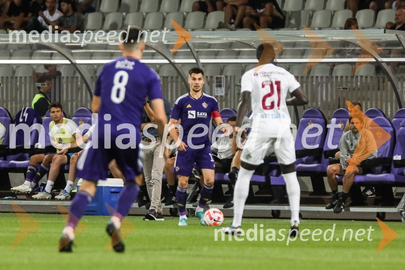  Marko Božić, nogometaš NK Maribor;  Gregor  Sikošek, nogometaš, NK Maribor;  Bismark Adjei-Boateng, nogometaš, CFR ClujNogometna tekma NK Maribor : CFR Cluj